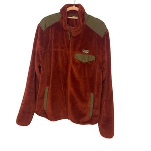 L.L Bean Full Zip Fleece Jacket, Pockets, Men’s XL Maroon
